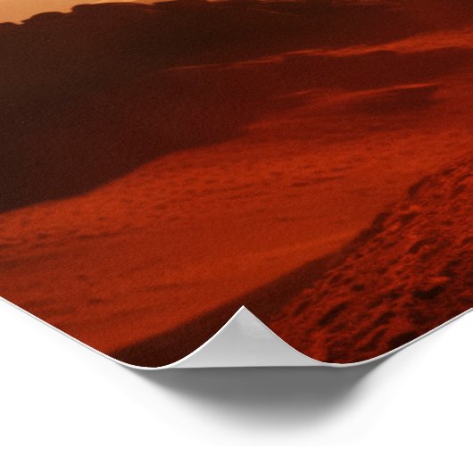 Astronaut auf der Oberfläche der MARS. Der erste M Poster (Ecke)