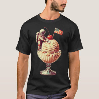 Astronaut auf Eiskrem T-Shirt
