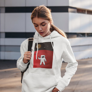 Astronaut auf Mars Hoodie