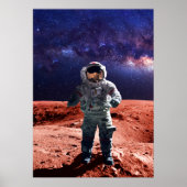 Astronaut auf Mars - Poster (Vorne)