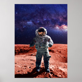 Astronaut auf Mars - Poster