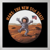 Astronaut auf Mars Poster (Vorne)