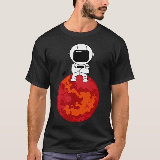Astronaut auf Mars T-Shirt (Vorderseite)