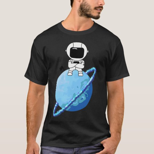 Astronaut auf Uranus T-Shirt (Vorderseite)