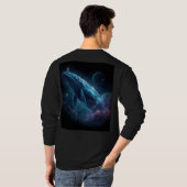 Astronaut auf Wal T-Shirt (Schwarz voll)