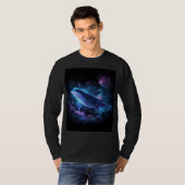 Astronaut auf Wal T-Shirt (Vorne ganz)