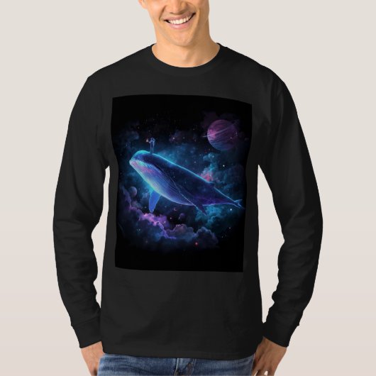 Astronaut auf Wal T-Shirt (Vorderseite)