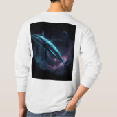 Astronaut auf Wal T-Shirt (Rückseite)