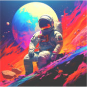 Astronaut Aufkleber (Vorderseite)