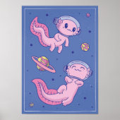 Astronaut Axolotls Poster (Vorne)