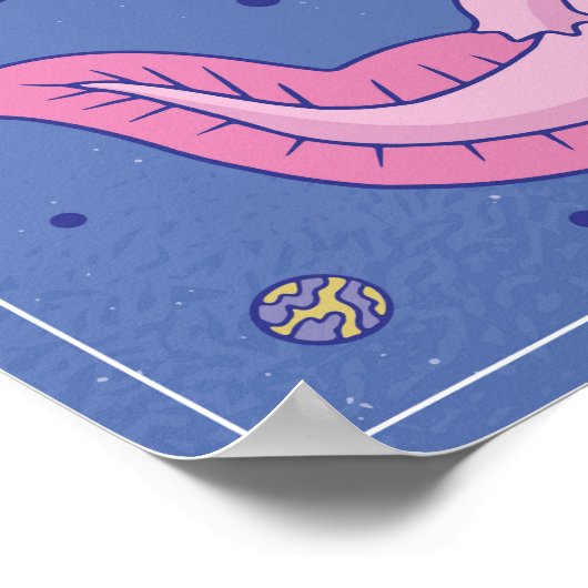 Astronaut Axolotls Poster (Ecke)