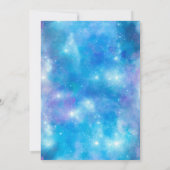 Astronaut Baby Boy 1. Geburtstag Einladung (Rückseite)