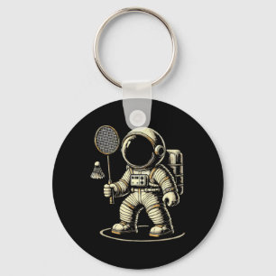 Astronaut Badminton Player Shuttle 2 Schlüsselanhänger