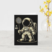 Astronaut Badminton Spieler Shuttle Karte (Gelbe Blume)