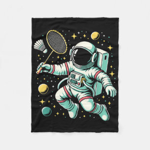 Astronaut Badminton Spieler Shuttle Sport  Fleecedecke