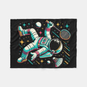 Astronaut Badmintonspieler Shuttle Sport Fleecedecke (Vorderseite (Horizontal))