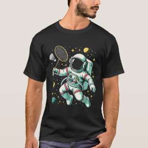 Astronaut Badmintonspieler Shuttle Sport T-Shirt