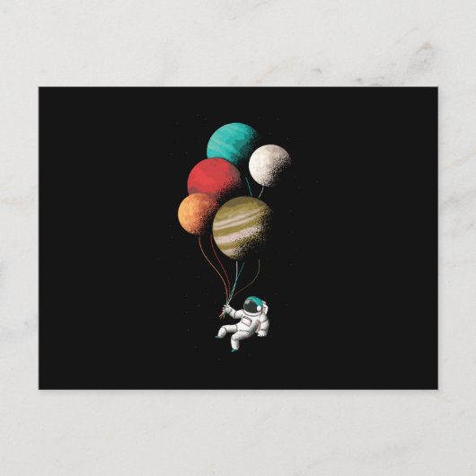 Astronaut-Ballons Postkarte (Vorderseite)
