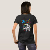 Astronaut Balloon Autism Space Kids Boy T-Shirt (Schwarz voll)