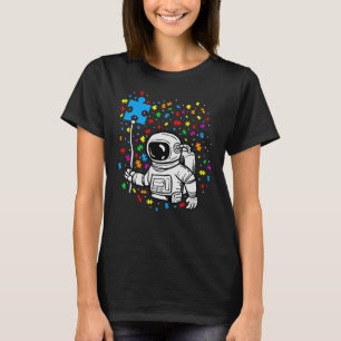 Astronaut Balloon Autism Space Kids Boy T-Shirt