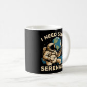 Astronaut Banjo Serenade Kosmischer Sound Kaffeetasse (VorderseiteRechts)