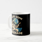 Astronaut Banjo Serenade Kosmischer Sound Kaffeetasse (Vorderseite Links)