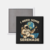 Astronaut Banjo Serenade Kosmischer Sound Magnet (Vorderseite/Rückseite)