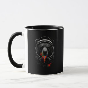 Astronaut Bär mit Neonfarbe tropft Kosmisches Tier Tasse