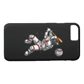 Astronaut Baseball Player Cosmic Planet Case-Mate iPhone Hülle (Rückseite (Horizontal))