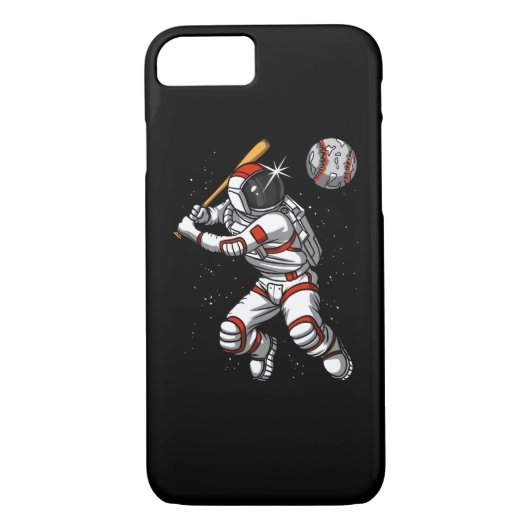 Astronaut Baseball Player Cosmic Planet Case-Mate iPhone Hülle (Rückseite)
