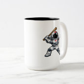 Astronaut Baseball Zweifarbige Tasse (VorderseiteRechts)
