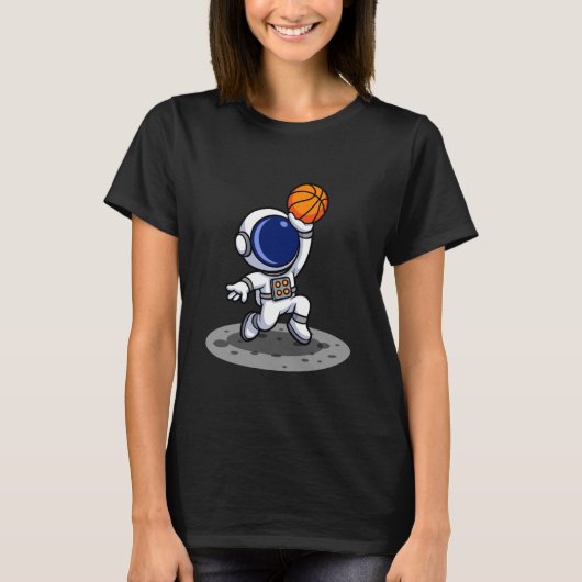 Astronaut Basketball Adventure T-Shirt (Vorderseite)