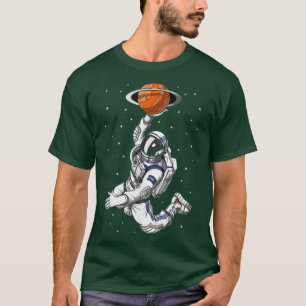 Astronaut Basketball im Weltraum spielen, Aktionsk T-Shirt