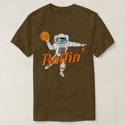 Astronaut Basketball T - Shirt (Design vorne)