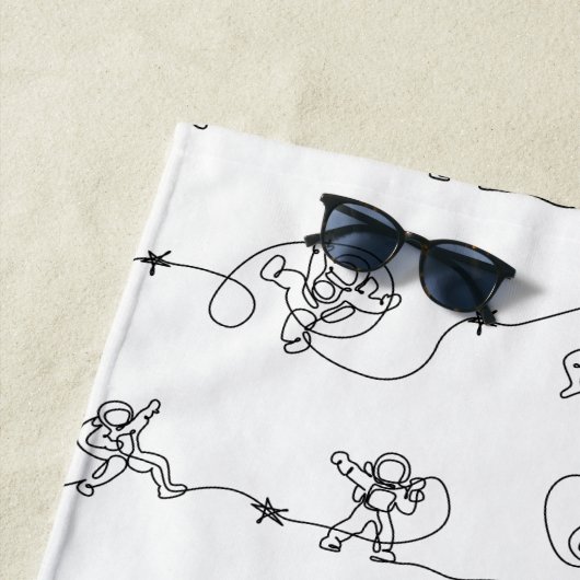 Astronaut Beach Handtuch (Beispiel)