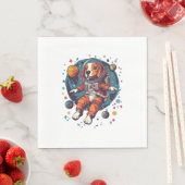 Astronaut-Beagle - WeltraumExplorer-Hund Serviette (Beispiel)