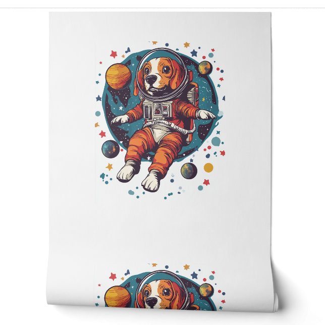 Astronaut-Beagle - WeltraumExplorer-Hund Tapete (Abrollen)