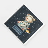 Astronaut Bear Napkins für Little Boy Birthday Serviette (Ecke)