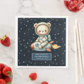 Astronaut Bear Napkins für Little Boy Birthday Serviette (Beispiel)