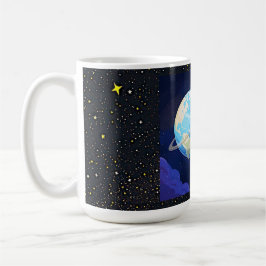 Astronaut Bear Orbiting Earth Kaffeetasse