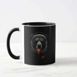 Astronaut Bear with Neon Paint Drips Cosmic Animal Tasse
