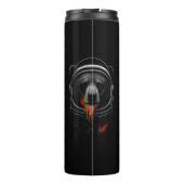 Astronaut Bear with Neon Paint Drips Cosmic Animal Thermosbecher (Rückseite)