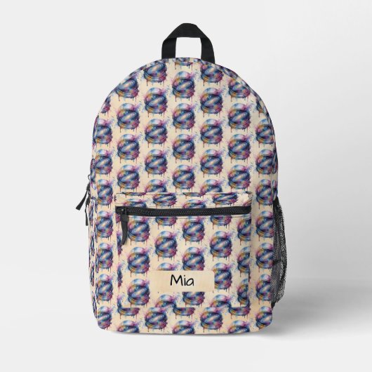 Astronaut Bedruckter Rucksack (Vorderseite)