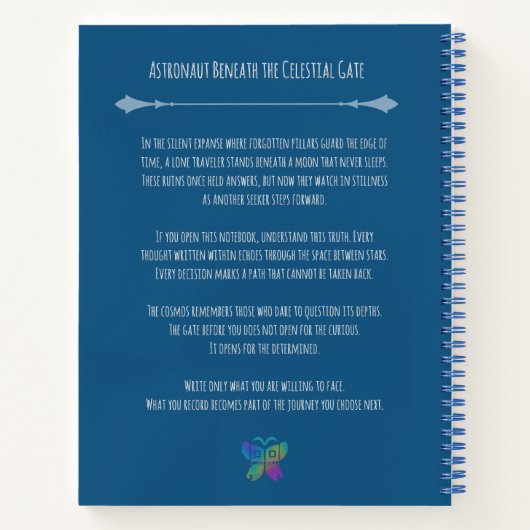 Astronaut Beneath the Celestial Gate Notizblock (Rückseite)
