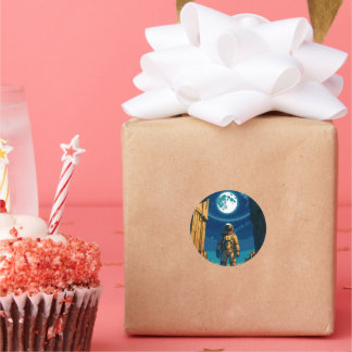 Astronaut Beneath the Celestial Gate Runder Aufkleber