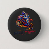 Astronaut Biker Button (Vorderseite)