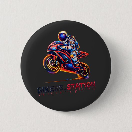 Astronaut Biker  Button (Vorderseite)