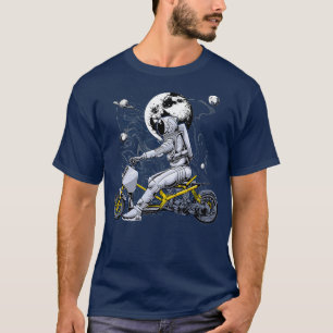 Astronaut Biker Motorrad Weltraumreise Science-Fic T-Shirt