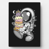 Astronaut Birthday Cake Fotoplatte (Vorderseite)
