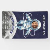 Astronaut Birthday Party 1st Trip Around the Sun Banner (Horizontal)